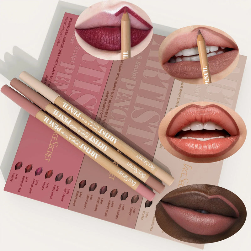 Kit 6 lápis para os lábios - ZoeLips