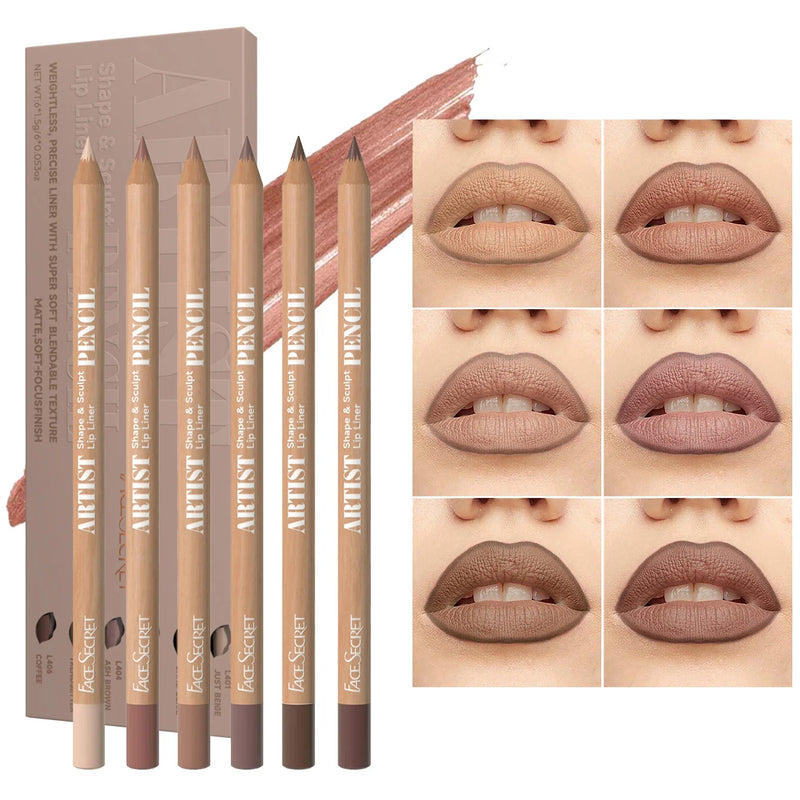 Kit 6 lápis para os lábios - ZoeLips