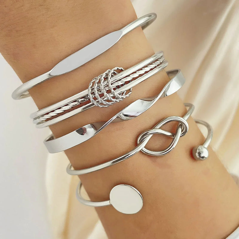 Trio de Pulseiras Zoe + BRINDE 2 PULSEIRAS Aço Inoxidável