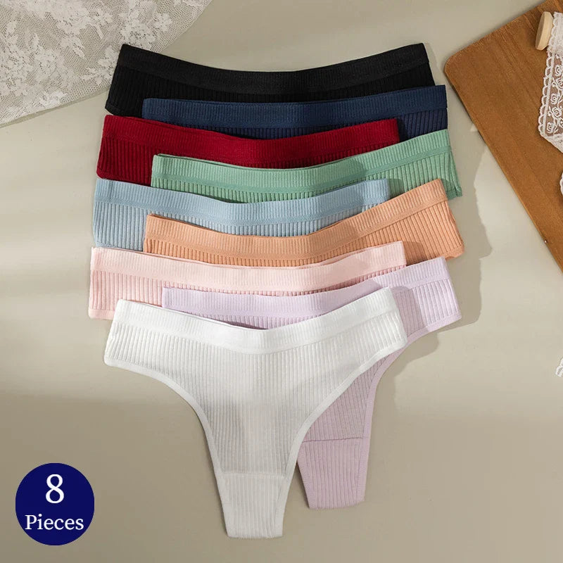 Calcinhas de algodão - Kit com 8 peças