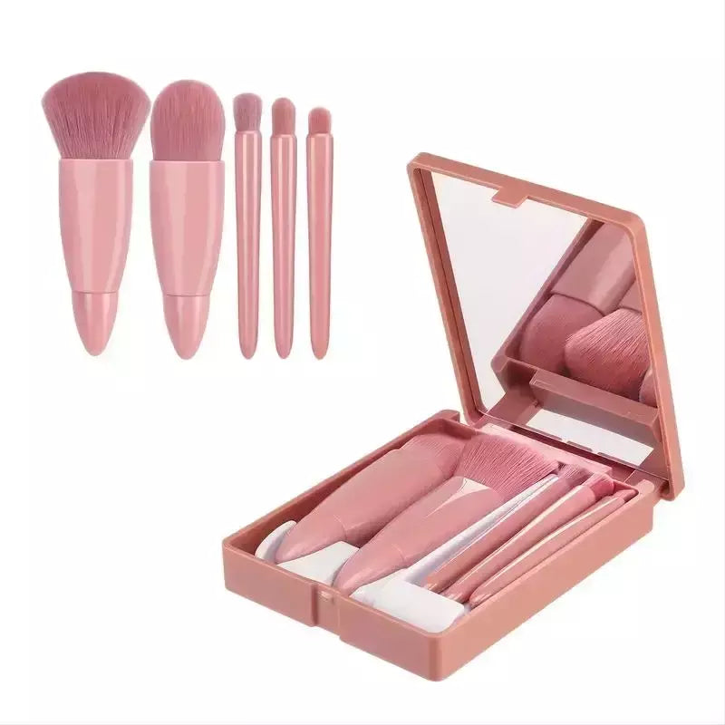 Conjunto de Pincéis + Estojo com Espelho